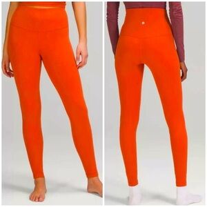 Lululemon Align High-Rise Leggings in orange, size 6